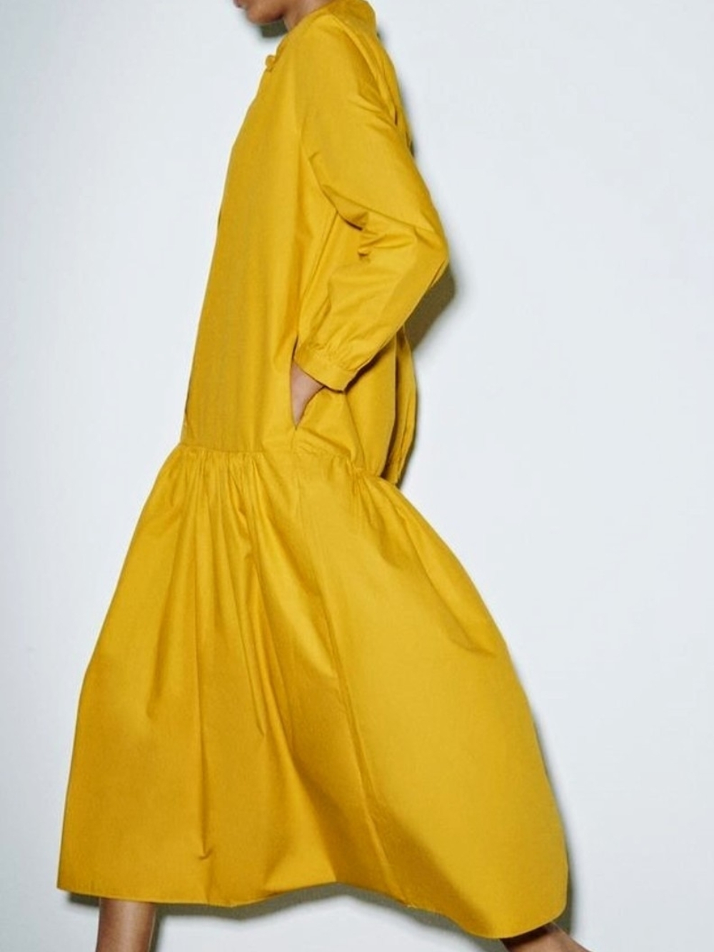 Yellow Button-Front Maxi  Dress. Size XL - Picture 2 of 3